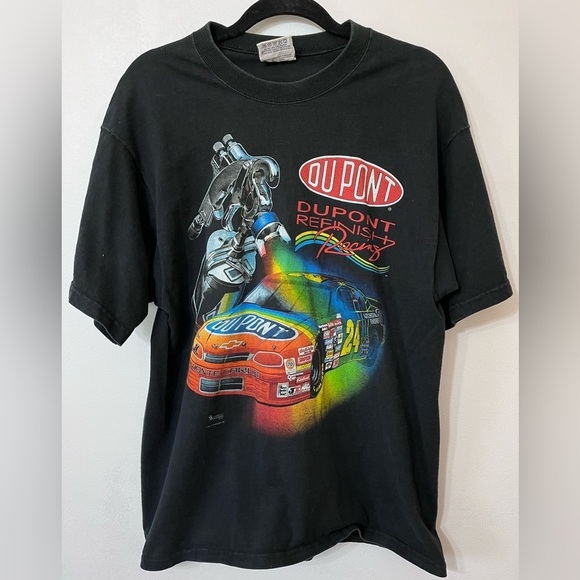 Vintage 1996 Dupont Refinish Racing #24 Jeff Gordon NASCAR T-Shirt Men’s Sz Lrg